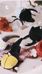 Peluche scarabée miniature transfrontalière très vendue, peluche apaisante, scarabée <span class=keywords><strong>rhinocéros</strong></span> porte-clés, coton PP, poupée de mariage, vente en gros - Product Image 2