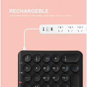 New Plastic Portable Number Pad 22 Keys BT <b>Wireless</b> Rechargeable Numeric Keypad for I.OS Mac <b>mini</b> <b>keyboard</b> - Product Image 4