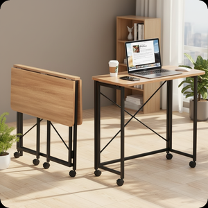 Bureau d'ordinateur pliable <span class=keywords><strong>simple</strong></span>, gain de place, <span class=keywords><strong>table</strong></span> pliable pour le bureau à domicile - Product Image 1