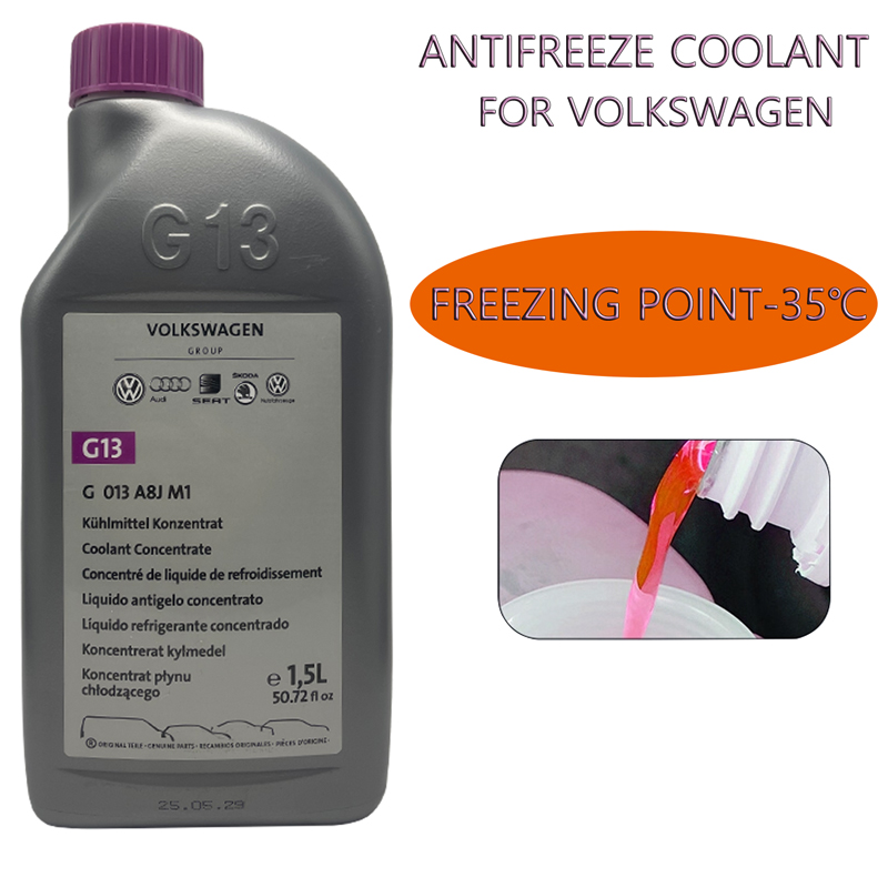 Quality Guarantee Liquid Antifreeze Coolant 1 Liter Pink G013A8JM1 G13 for Volkswagen Audi Skoda Auto Parts Image 3