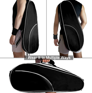 Sac à raquettes de badminton et de tennis à grande capacité personnalisé pour femmes et hommes, sac à dos imperméable pour padel - Product Image 4