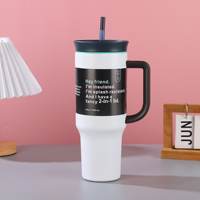 Nouveau 2 en 1 paille boire 40 oz tasses aventure en plein air logo personnalisé couvercle anti-fuite métal 40 oz gobelet tasse avec poignée