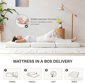 <span class=keywords><strong>Matelas</strong></span> en mousse à mémoire de forme pliable à trois volets, prix d'usine, <span class=keywords><strong>matelas</strong></span> simple pliable de 4 pouces avec housse pliable et lavable, pour voyage et camping - Product Image 2