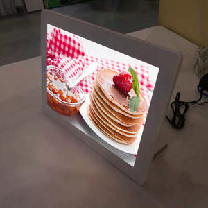 Tablero de soporte de menú de pantalla rectangular LED A4 caja de luz publicitaria decorativa de escritorio para menú de bebidas - Product Image 1