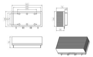 Hoog rendement Peltier-koelmodule Thermo-elektrische halfgeleiderkoeler TE44-100XEA (0,36 kg aluminiumlegering) voor laser - Product Image 3