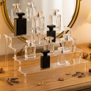 Clear <b>Acrylic</b> Display Rack 3 Tier Countertop Display <b>Stand</b> for Perfume Cosmetics Retail Showcase - Product Image 1