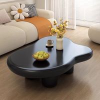 Table basse Black Cloud, table basse irrégulière minimaliste moderne, table centrale de luxe légère pour salon