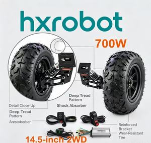 48V - พร้อมชุดขับเคลื่อนแบบยึดติด ขนาด 14.5 นิ้ว แกนขับเคลื่อนด้านเดียว มอเตอร์แบบไร้แปรงถ่านพร้อมเฟือง ล้อดูดซับแรงกระแทก ระบบขับเคลื่อนคู่ - Product Image 5