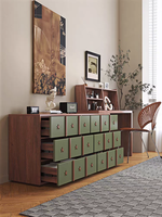 Armoire de chambre à coucher en placage de bois, style Mid-Century, avec portes vitrées, meuble de chambre à coucher, combinaison libre