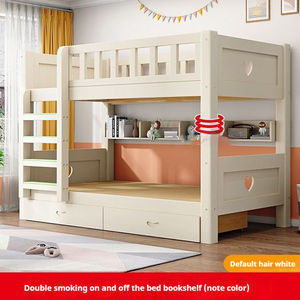 Camas Literas Modernas y Ecológicas de Madera Maciza para Niños, Muebles de Dormitorio de Tamaño Completo para Jardín de Infancia - Product Image 2
