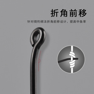Nouvelle hameçon de pêche 8801 n° Hameçon simple en acier à haute teneur en carbone, à ardillon, pour la pêche à la perche en eau douce et en rivière, pour pêche inversée - Product Image 3