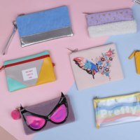 Çin Fabrika Fiyatı Özel Kalem Kutusu Çantası Tie-dye PU Malzeme Fermuarlı 220x120x75mm Boyutunda Okul Ofis Kullanımı İçin Özel Etiket