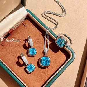 Oferta Lujoso y Brillante Juego de Joyas de Plata 925 para Uso Diario y Aniversario - Product Image 6