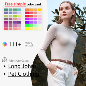 Sous-vêtements thermiques en tricot chaîne 220GSM 280GSM Tissu solide extensible en polyester brossé pour garçons par fabricant - Product Image 4