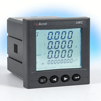 Acrel AMC72-AV3 Voltmètre numérique programmable triphasé, compteur de tension et de courant AC, précision de classe 0,5, affichage LED, CE