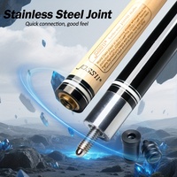 Tongkat Biliar Profesional JOSS II 911 Seri 2-Piece Kayu Maple Sambungan Baja Tahan Karat 12.75mm Kontrol yang Ditingkatkan dengan Defleksi Rendah