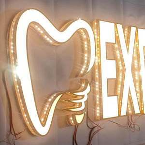 Enseigne lumineuse personnalisée en 3D avec logo, enseigne lumineuse en métal acrylique personnalisée pour les entreprises, enseigne de magasin en extérieur - Product Image 3