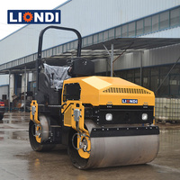 Compacteur léger Liondi DVR-3000 Mini 3 tonnes à double vibration, rouleau compresseur vibrant à double tambour à vendre
