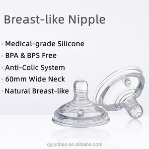 Fabricante de tetinas para bebés, biberón anticólico personalizado, reemplazo de tetina de silicona sin BPA de cuello ancho para <span class=keywords><strong>tommee</strong></span> <span class=keywords><strong>tippee</strong></span> - Product Image 3