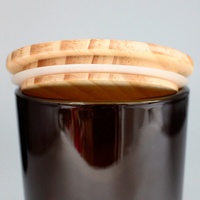 FENGJUN recipiente de lujo 12 oz 16 oz vaso arco inferior gran logotipo personalizado vela vacío ámbar tarro de vidrio con tapa