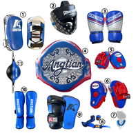 Ensemble en Gros Personnalisé LOGO Équipement d'Entraînement de Boxe MMA Tenue de Boxe Protection Coquille en Cuir Set de Boxe Muay Thai