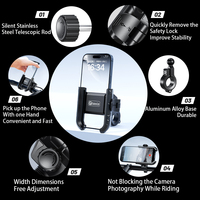 Support de téléphone pour vélo Kewig IP66 étanche, rotation à 360°, support de téléphone portable pour moto, pour rétroviseur