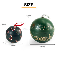 Boîte en métal en forme de boule sur le thème de Noël Jinyuanbao, boîte en métal de qualité alimentaire pour bonbons, chocolat, jouets, emballage cadeau, mini boîtes en métal