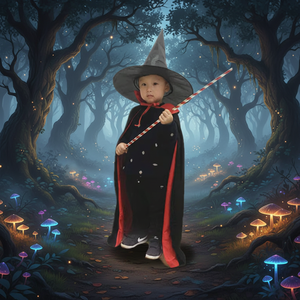 Capa con Capucha de Vampiro para Halloween, Capa de Navidad, Disfraz de Diablo, Disfraz de Bruja, Mago, Hechicero, Unisex para Adultos, Negro y Rojo, Poliéster - Product Image 2