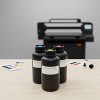 Encre UV pour imprimante numérique UV avec modèles G6/CF3R/XP600, encre éco-solvant pour l'impression sur métal, acrylique, ABS, jouets
