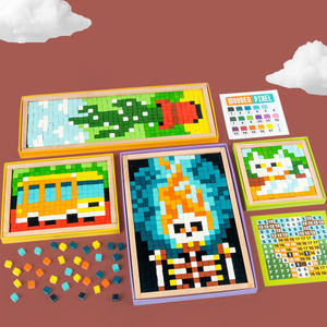 Rompecabezas de Mosaico de Madera, <span class=keywords><strong>Juego</strong></span> de Mesa de Píxeles, Juguete Educativo para el Desarrollo de Habilidades - Product Image 3