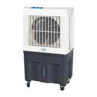 Ventilateur rafraîchisseur d'air évaporatif portable mini 220V à faible bruit, moteur AC, refroidissement par eau, réservoir de 55L, couverture 20-50m pour usage domestique