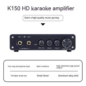 VIRE <span class=keywords><strong>2</strong></span>-Channel 300W Home Theater Amplificador HiFi Stereo Speaker Amp Microfone Duplo Alumínio Amplificador De Potência De Áudio 150W Saída - Product Image 3