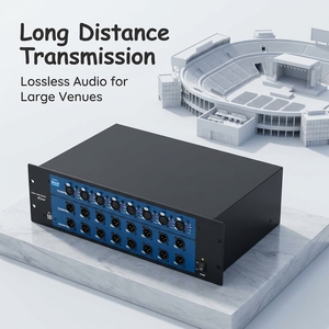 Interfaccia Audio Professionale <span class=keywords><strong>Dante</strong></span> Stage Box 8x8 8x16 16x8 I/O Box per Trasmissione Audio Senza Perdita su Lunga Distanza per Concerti e Conferenze - Product Image 2
