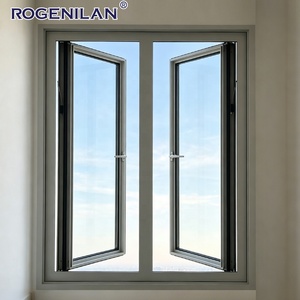 Fenêtre à battant ultra-étroite en aluminium <span class=keywords><strong>de</strong></span> style américain Rogenilan, à <span class=keywords><strong>double</strong></span> <span class=keywords><strong>vitrage</strong></span>, économie d'énergie, pour maisons - Product Image 3