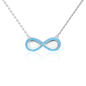 Collar con Colgante de Plata de Ley 925 con Ópalo Natural, Diseño Nuevo y Personalizado al por Mayor, Joyería de Alta Gama para Mujer - Product Image 2