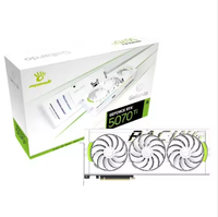 Nouvelle carte graphique de jeu pour ordinateur de bureau Manli RTX 5070 Ti OC 16 Go Blanc Gallardo GDDR7 MXM Fan 2580 MHz Horloge du processeur Interface 128 bits PCIe 4.0 16X
