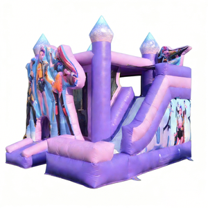 Combo de Brincolín Inflable para Fiestas Infantiles - Diseño de Estrella de K-Pop, Morado y Rosa, Uso Comercial - Product Image 3