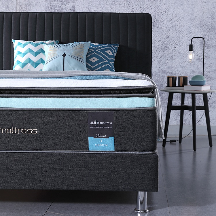 Роскошная удобная мебель для спальни, постельное белье с двумя карманами, фиолетовый матрас из пены с эффектом памяти в коробке