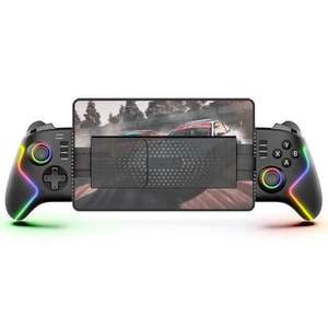 Controlador de Juego Extensible para <span class=keywords><strong>Consola</strong></span>, Compatible con iPhone/Android/Tablet/PC/P4/P3/<span class=keywords><strong>Switch</strong></span>, Controlador de Juego Telescópico Inalámbrico RGB Colorido - Product Image 2