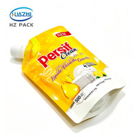 Sachets Doypack PE personnalisés imprimés de 500 ml, 1 L, 2 L pour recharge de savon liquide, gel douche, shampoing, détergent vaisselle avec bec verseur