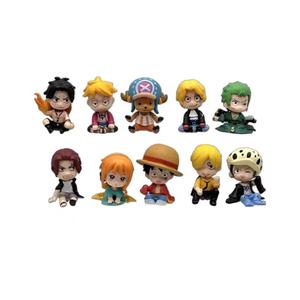 Vente en gros 10 pièces une pièce Offre Spéciale Anime une pièce Luffy Zoro Nami Sanji <span class=keywords><strong>Robin</strong></span> figurine PVC Statue figurines - Product Image 1