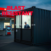 Bâtiment résistant aux explosions 20FT 40FT Maison préfabriquée Maisons modulaires Salle familiale secrète pour conteneur antidéflagrant