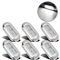 LICHO LED 12V CRI 80, éclairage latéral à cadre en acier inoxydable, feux de signalisation pour yacht, bateau, camping-car, éclairage intérieur de couloir, 6500K, 50000 heures