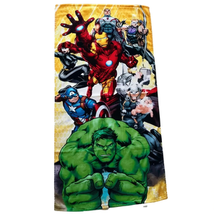 Serviette de bain pour enfants Avengers 100% coton avec personnages imprimés, pour la plage et la salle de bain - Product Image 1