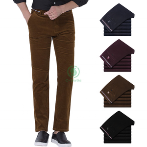 <span class=keywords><strong>Pantalon</strong></span> en velours <span class=keywords><strong>côtelé</strong></span> personnalisé pour hommes fermeture éclair mode printemps décontracté pantalons longs droits de travail de haute qualité pour hommes - Product Image 2