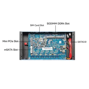Intel Core i3 i5 i7 Mini <span class=keywords><strong>PC</strong></span> 6 RJ45 i211 <span class=keywords><strong>Ethernet</strong></span> LAN Ordinateur sans ventilateur Win11 Ubuntu <span class=keywords><strong>Portable</strong></span> Pfsense Soft Firewall Router - Product Image 5