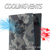 Cache de console de camouflage pour lecteur optique en ABS avec trous de dissipation thermique pour accessoires de jeu de protection