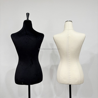 Mannequin de couture demi-corps féminin avec queue, personnalisable en couleur, pour la confection de vêtements et la drapage