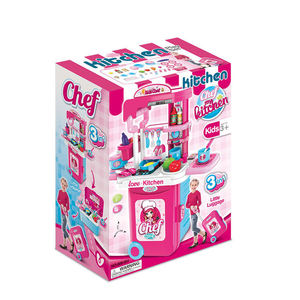 Juego de Cocina Educativo, Juguetes de Chef para Jugar a la Cocina, 3 en 1, Maleta de Plástico con Ruedas, Juego de Cocina para Niños - Product Image 5