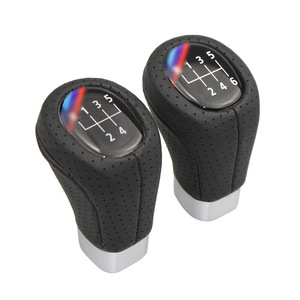 Poignée de levier de vitesses en cuir pour BMW, 5 ou 6 vitesses, ergonomique, logo personnalisé, ajustement parfait - Product Image 1